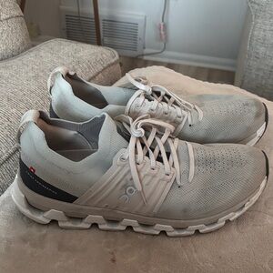 On Running Men's Off-White and Gray Sneakers